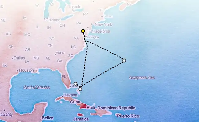 9 Night Bermuda & Bahamas Cruise route map