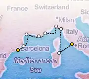 10 Night Barcelona to Rome cruise
