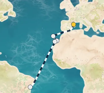12 Night Barcelona to Salvador cruise