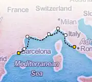 7 Night Barcelona to Rome cruise