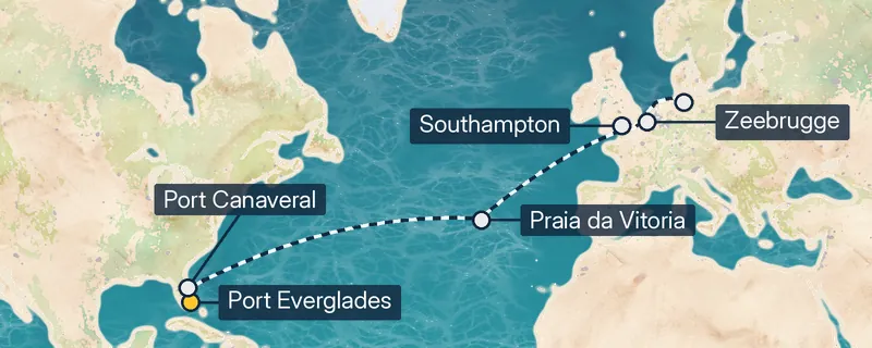 Eastbound Transatlantic Cruises Under $500/Night: 289 Sailings