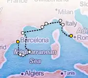 9 Night Rome to Barcelona cruise