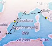 7 Night Barcelona to Rome cruise