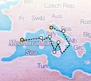 7 Night Barcelona to Ravenna cruise