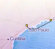 1 Night Sao Paolo to Rio cruise
