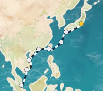 14 Night Tokyo to Singapore cruise
