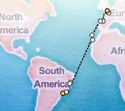 19 Night London to Sao Paolo cruise