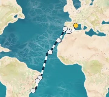 19 Night Barcelona to Rio cruise