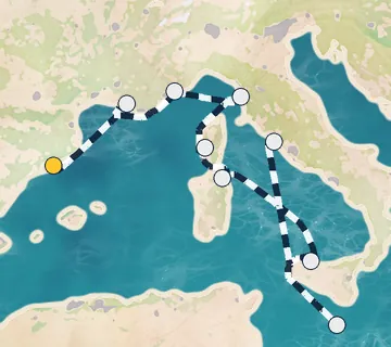9 Night Barcelona to Rome cruise
