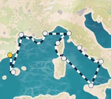 9 Night Barcelona to Rome cruise