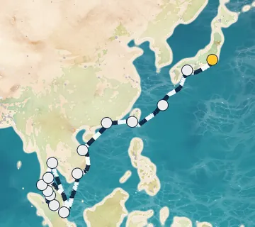26 Night Tokyo to Singapore cruise