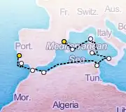 10 Night Barcelona to Lisbon cruise