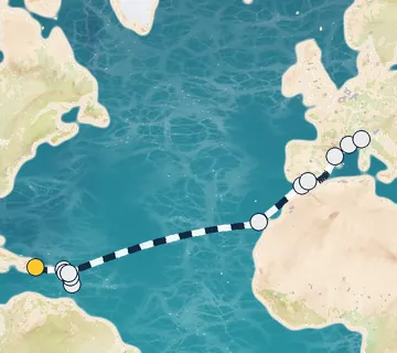 20 Night Santo Domingo to Savona cruise