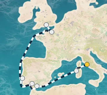 9 Night Rome to London cruise