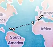 23 Night Barcelona to Pointe-a-Pitre cruise