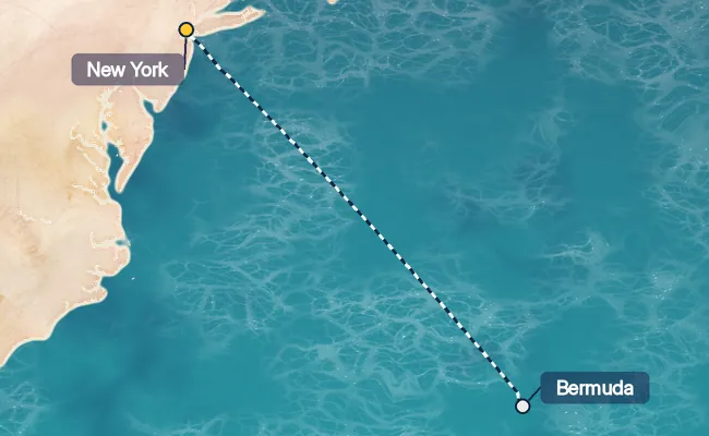 5 Night Bermuda Cruise route map