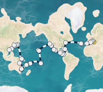 91 Night Rome to Hong Kong cruise