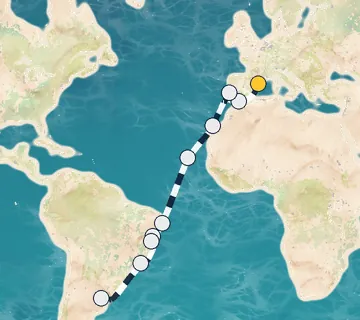 20 Night Barcelona to Buenos Aires cruise