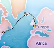 15 Night London to New York cruise