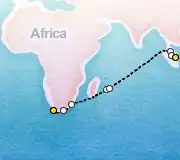 20 Night Cape Town to Singapore cruise