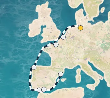 10 Night Hamburg to Barcelona cruise