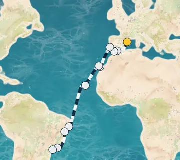 20 Night Barcelona to Sao Paolo cruise