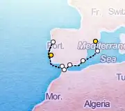 8 Night Barcelona to Lisbon cruise