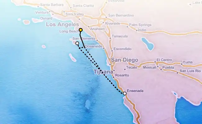 4 Night Baja Mexico Cruise route map
