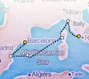 7 Night Barcelona to Rome cruise