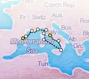 10 Night Barcelona to Rome cruise
