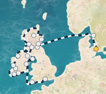 23 Night Copenhagen to Portsmouth cruise