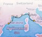 7 Night Barcelona to Rome cruise
