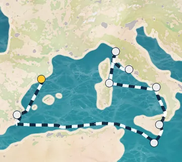 9 Night Barcelona to Rome cruise