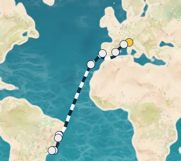 17 Night Genoa to Rio de Janeiro cruise