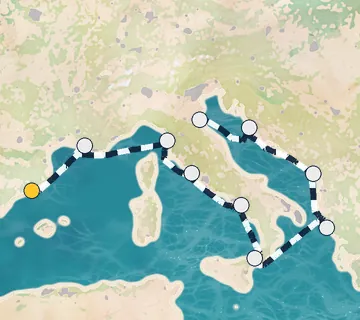 9 Night Barcelona to Ravenna cruise