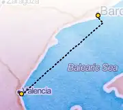 1 Night Valencia to Barcelona cruise