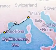 2 Night Barcelona to Portofino cruise