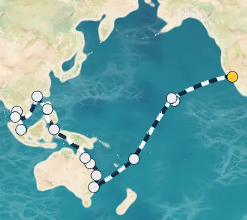 46 Night Los Angeles to Singapore cruise
