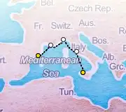 4 Night Palermo to Barcelona cruise