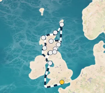 12 Night Portsmouth to Edinburgh cruise