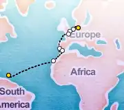 17 Night Hamburg to Fort-de-France cruise
