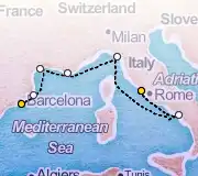 7 Night Barcelona to Rome cruise