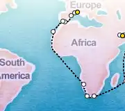 43 Night Savona to Abu Dhabi cruise