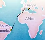 16 Night Salvador to Rome cruise