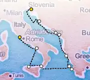 10 Night Trieste to Rome cruise