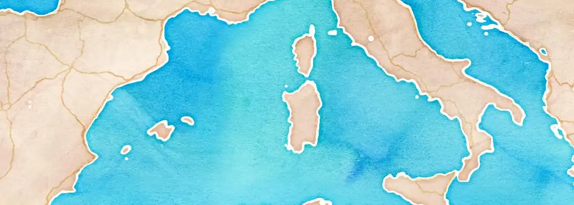 Map of Sardinia port area