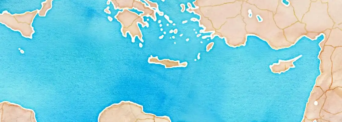 Map of Crete port area