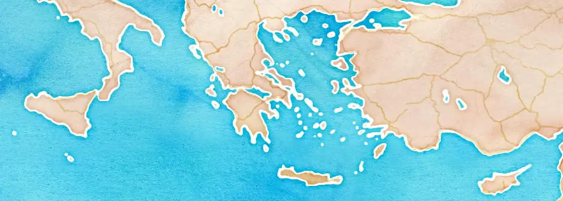 Map of Athens port area