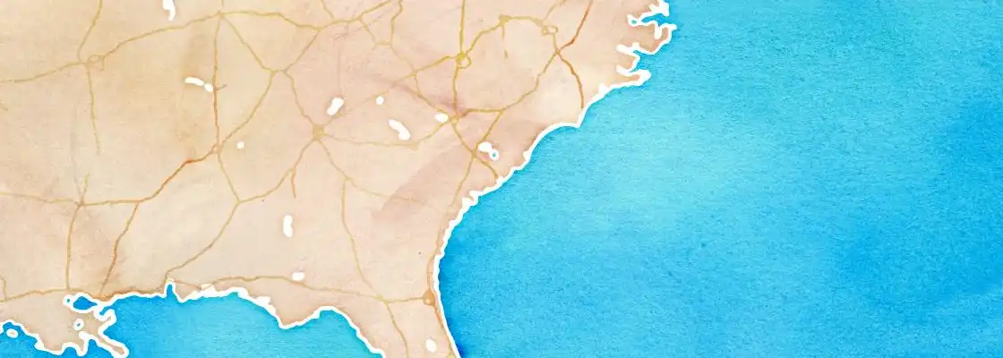 Map of Charleston port area