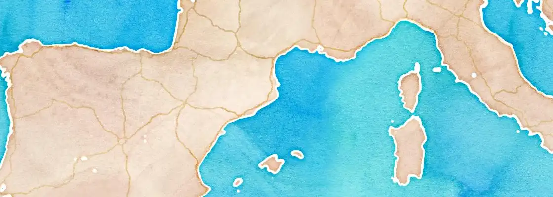Map of Palamos port area